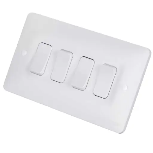 Hager 10A 4 Gang 2 Way Light Switch