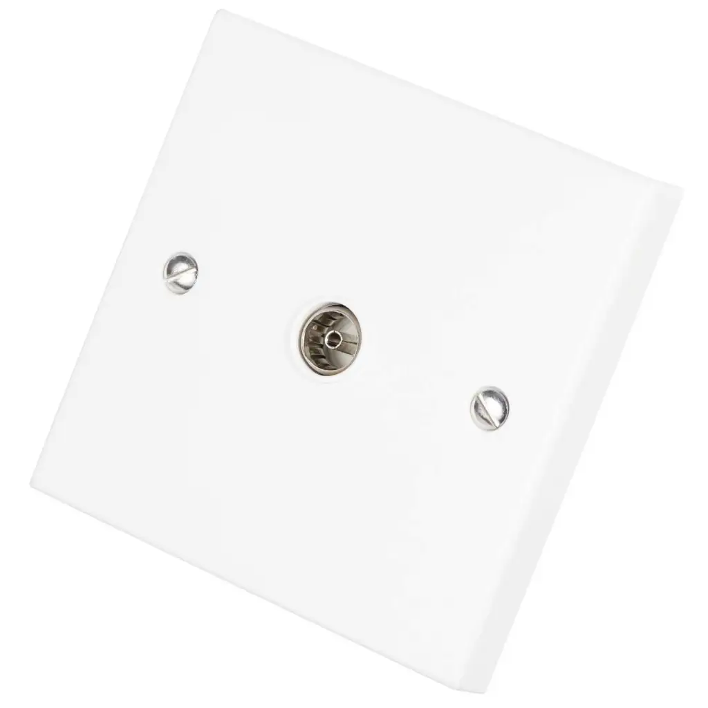 Click 1 Gang Single Co-Axial Socket Outlet 