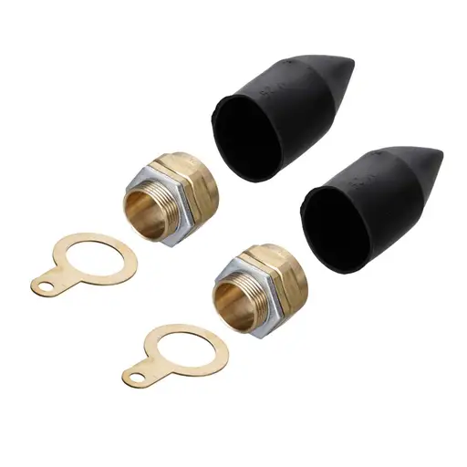 Q-CRIMP 25mm Brass Cable Gland 2 Pack