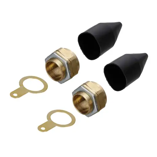 Q-CRIMP 32mm Brass Cable Gland 2 Pack