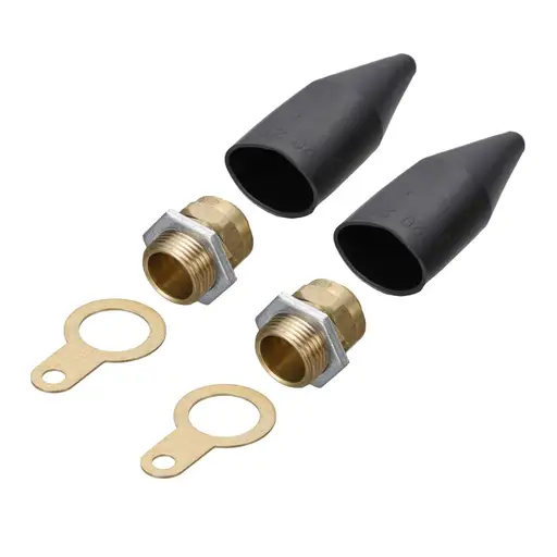 Q-CRIMP 20mm Brass Cable Gland x2