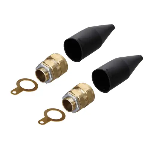 Q-CRIMP 32mm Brass Cable Gland 2 Pack