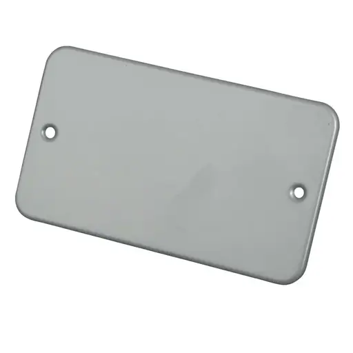 Click 2 Gang Blank Plate Metal Clad