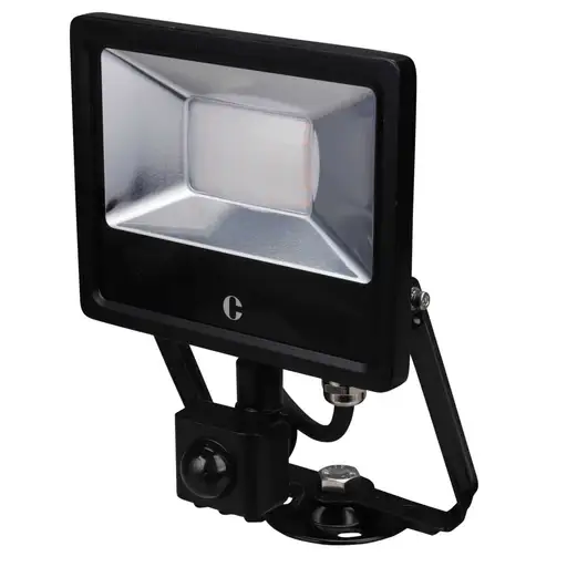 Collingwood 20W LED Tri-Colour Floodlight with PIR Black   