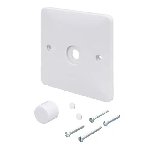 [WMDRP1KIT] Hager 1 Gang Rotary Dimmer Plate Kit