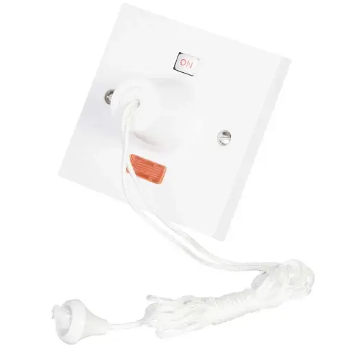[PRW210] Click 45A DP Pull Cord Switch with Neon and Mechanical Indicators   