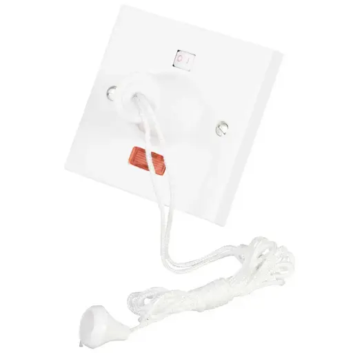 [PRW211] Click 50A Double Pole Pull Switch with On/Off legend and Neon