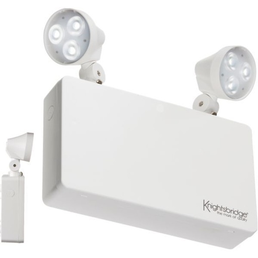 [EMTWINPC] Knightsbridge 230v IP20 6W LED Twin EMG Spotlight