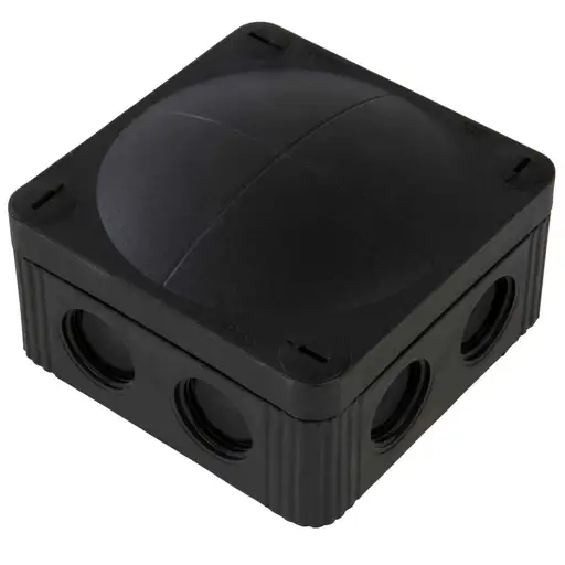 [10060580] Wiska COMBI 308 85mm x 85mm x 51mm PVC Adaptable Box with Terminals Black IP66