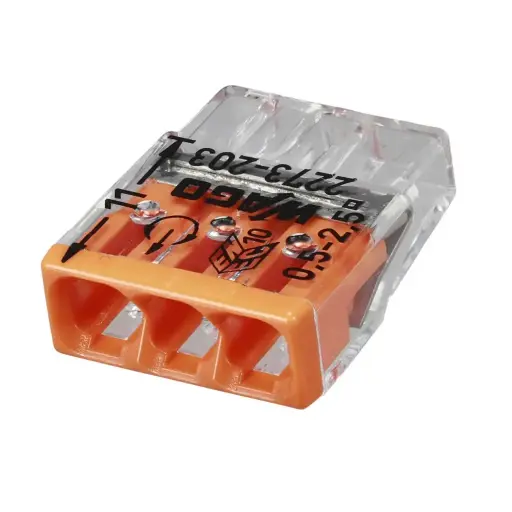 [2273-203] Wago Compact 3 Way Connector Terminal Block Orange (Pack of 100)